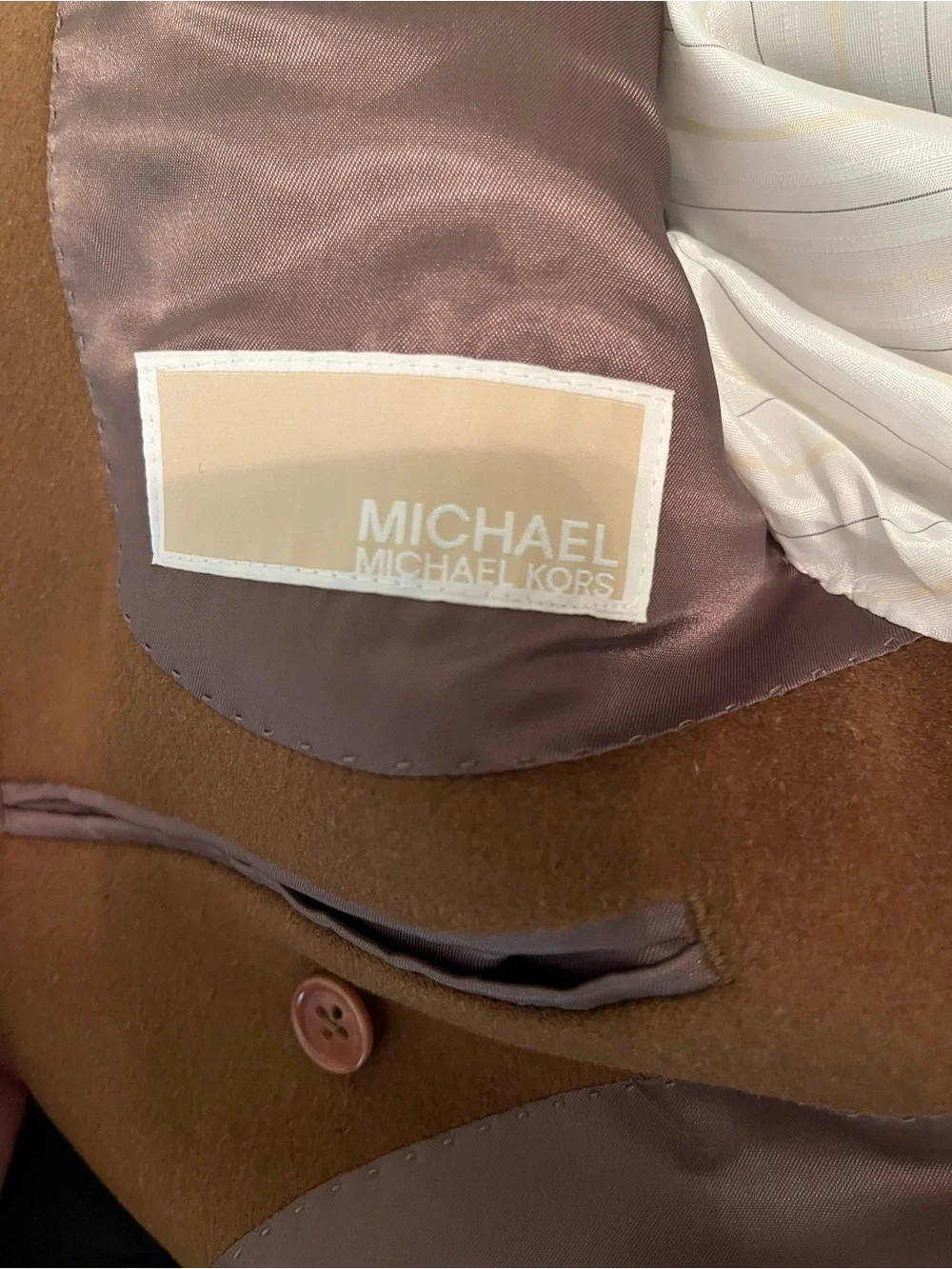 Michael Michael Kors Brown Wool Silk Cashmere Blazer Sport Coat Men’s 42R